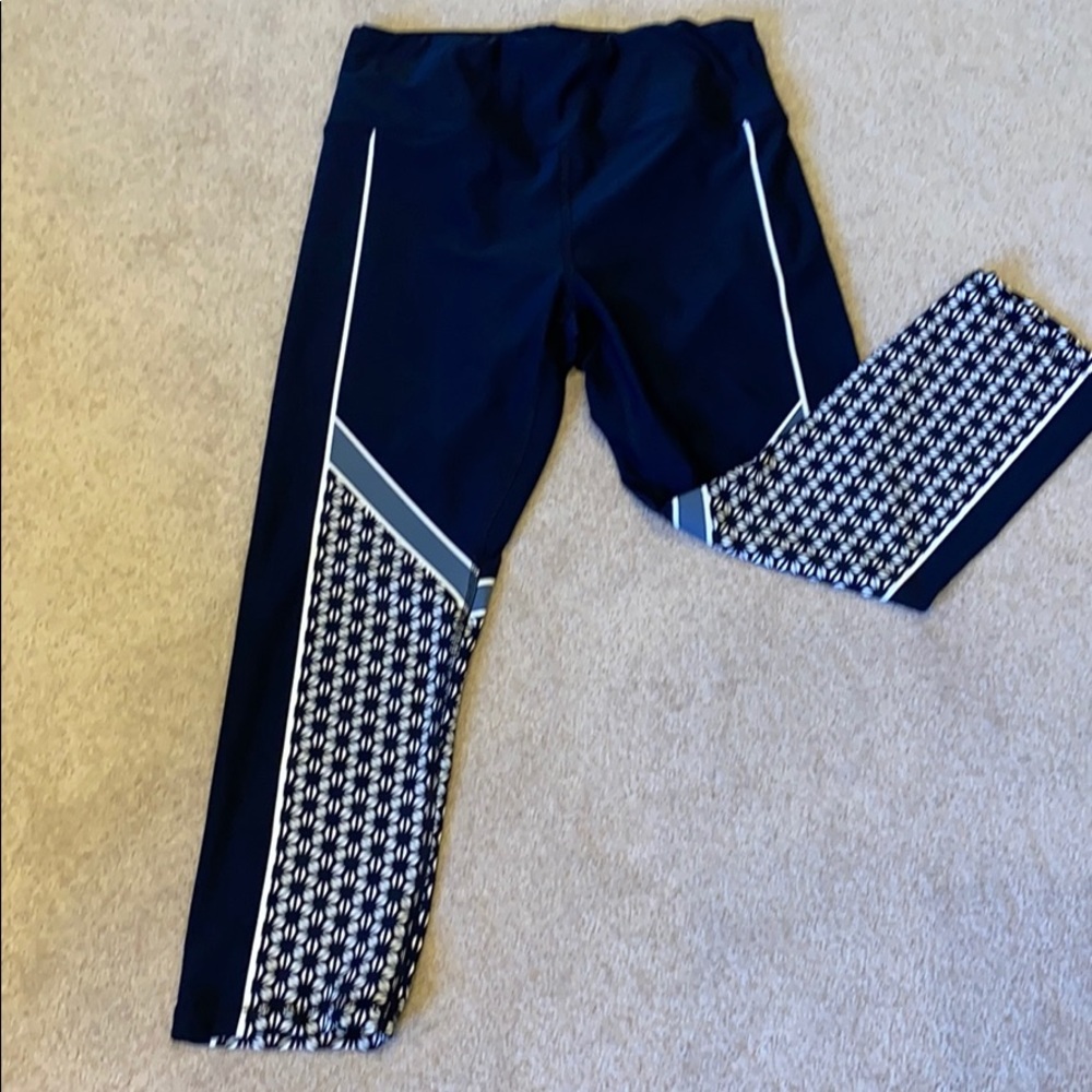 Navy and white leggings